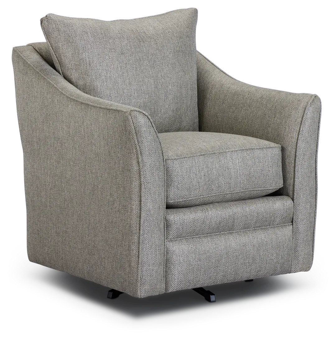 Avery Dark Gray Fabric Swivel Rocking Glider