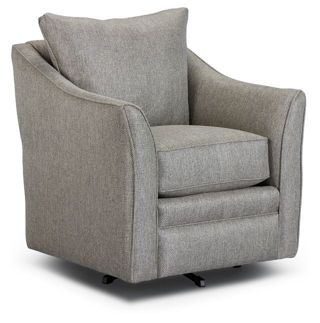 Avery Dark Gray Fabric Swivel Rocking Glider