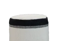 Max Black Round Accent Pouf