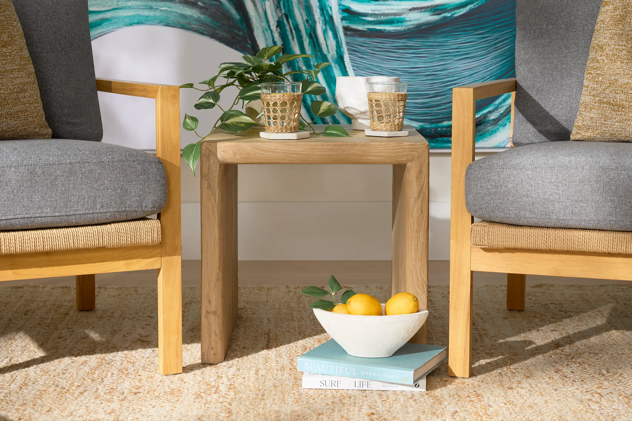 Hart Light Tone Rectangular End Table