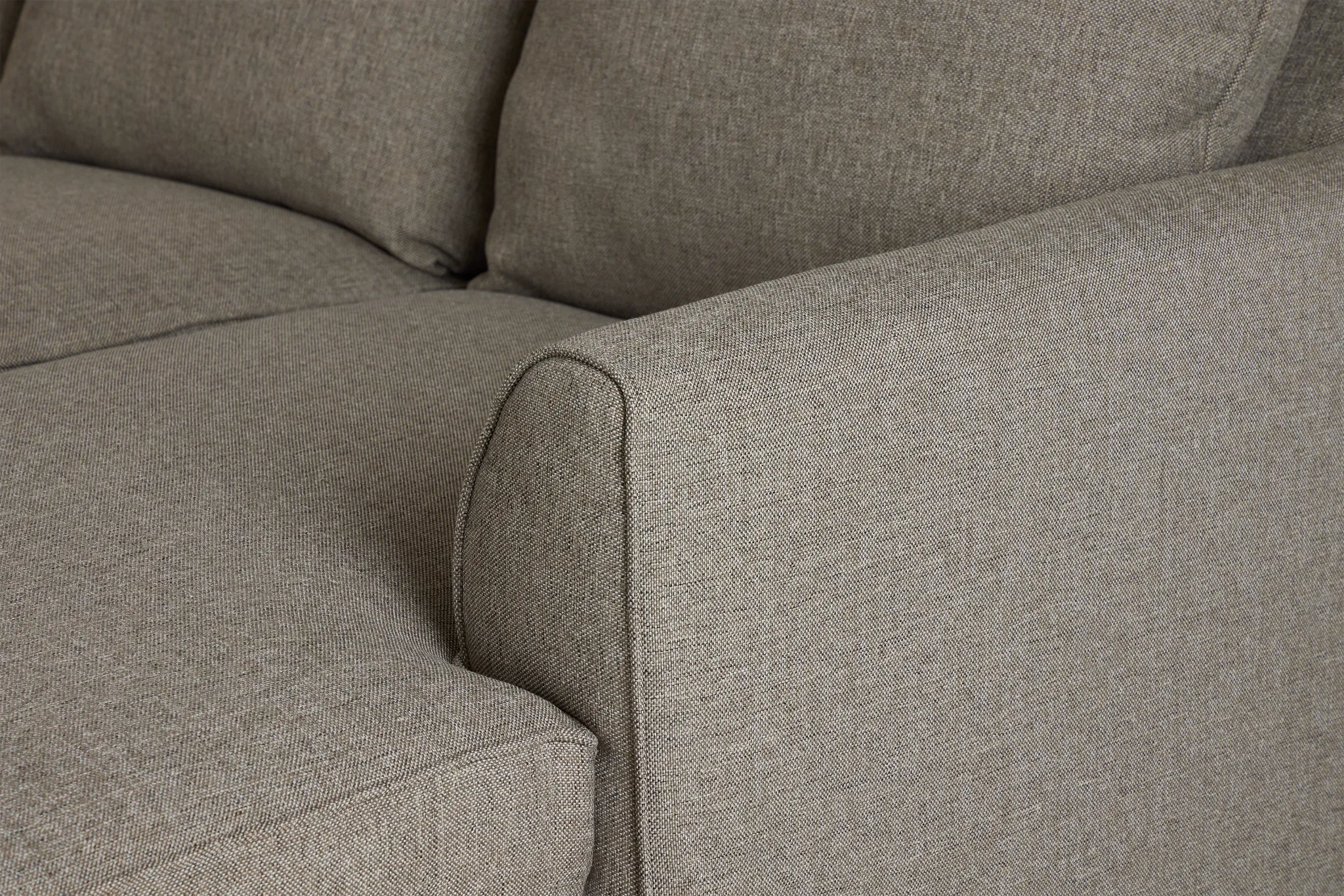 Asheville Brown Fabric Large Right Chaise Sectional