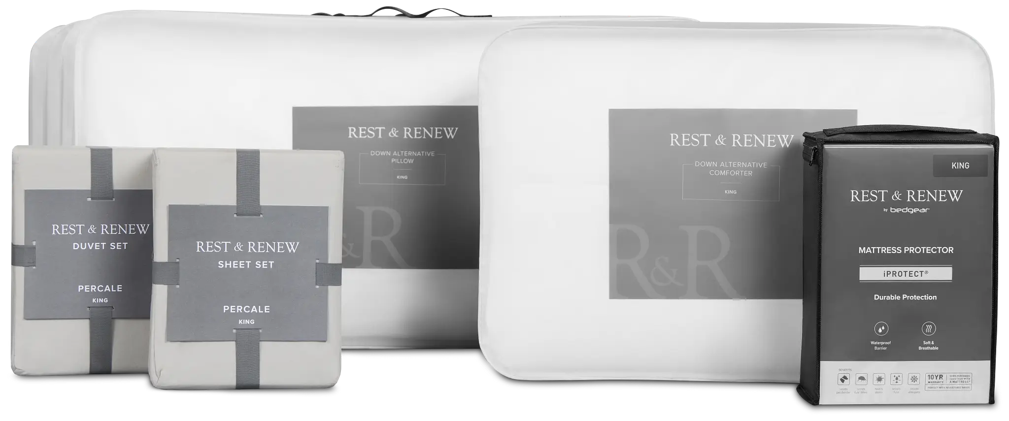 Rest & Renew Essential Plus Gray Sleep Bundle Rest & Renew Essential Plus Gray Sleep Bundle