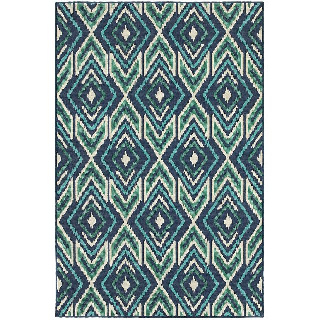 Megan Dark Blue Indoor/outdoor 2x3 Area Rug