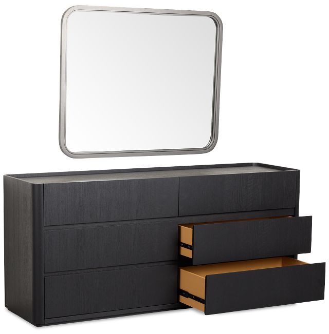 Nomad Black Dresser & Mirror