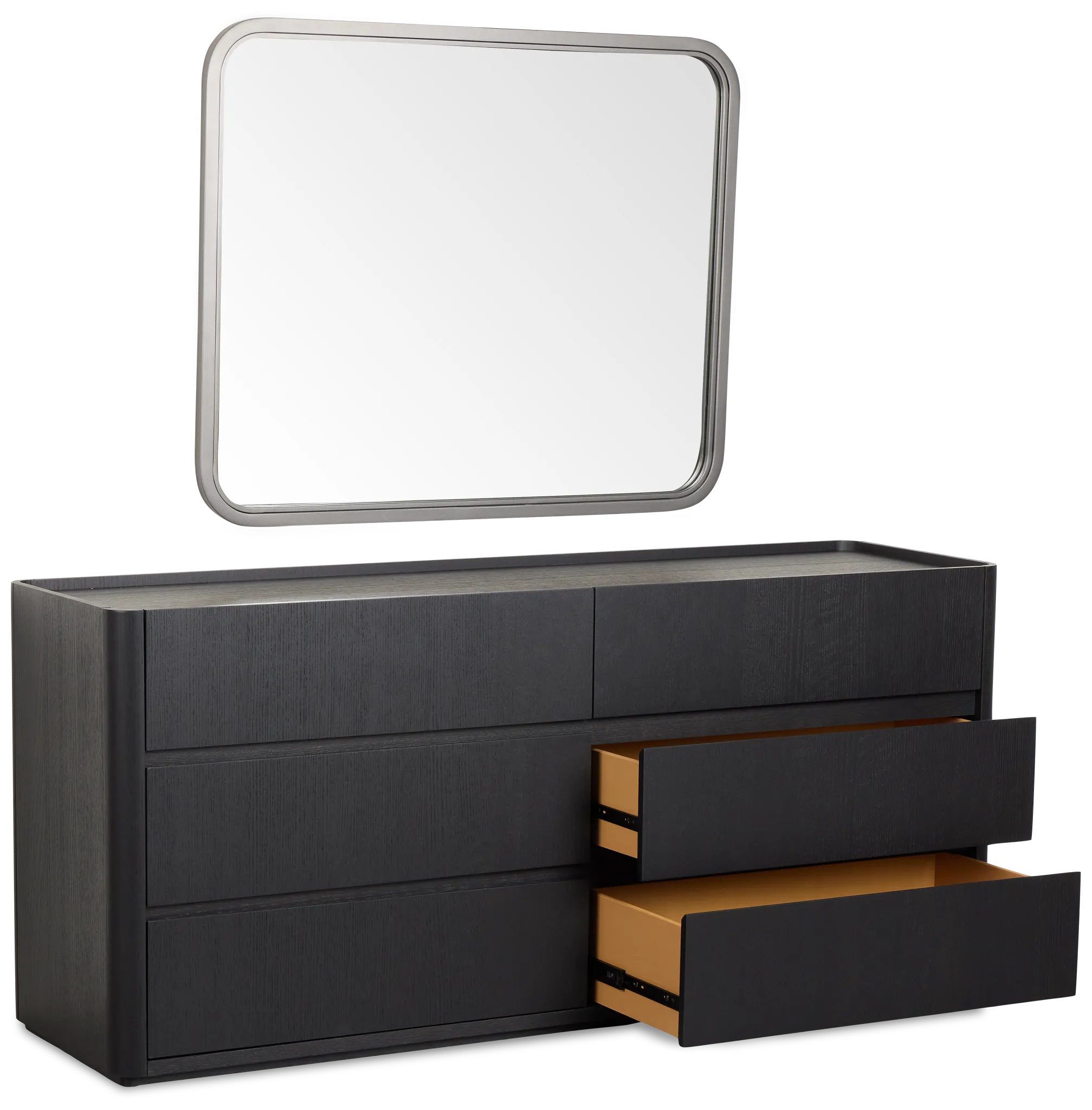Nomad Black Dresser & Mirror