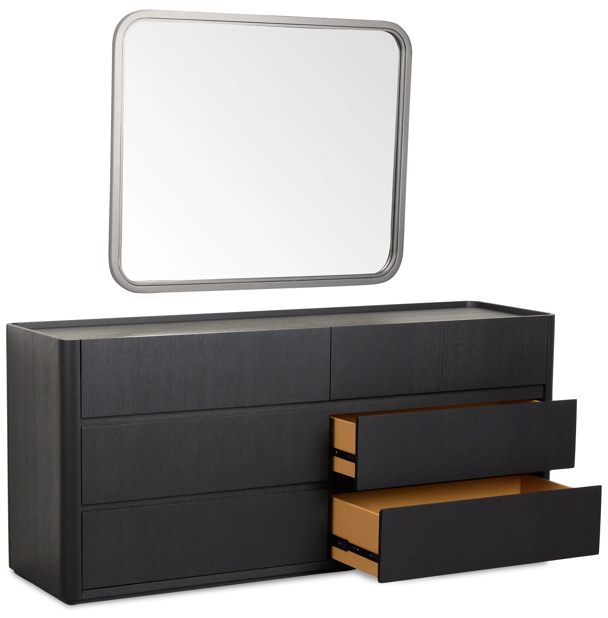 Nomad Black Dresser & Mirror Nomad Black Dresser & Mirror