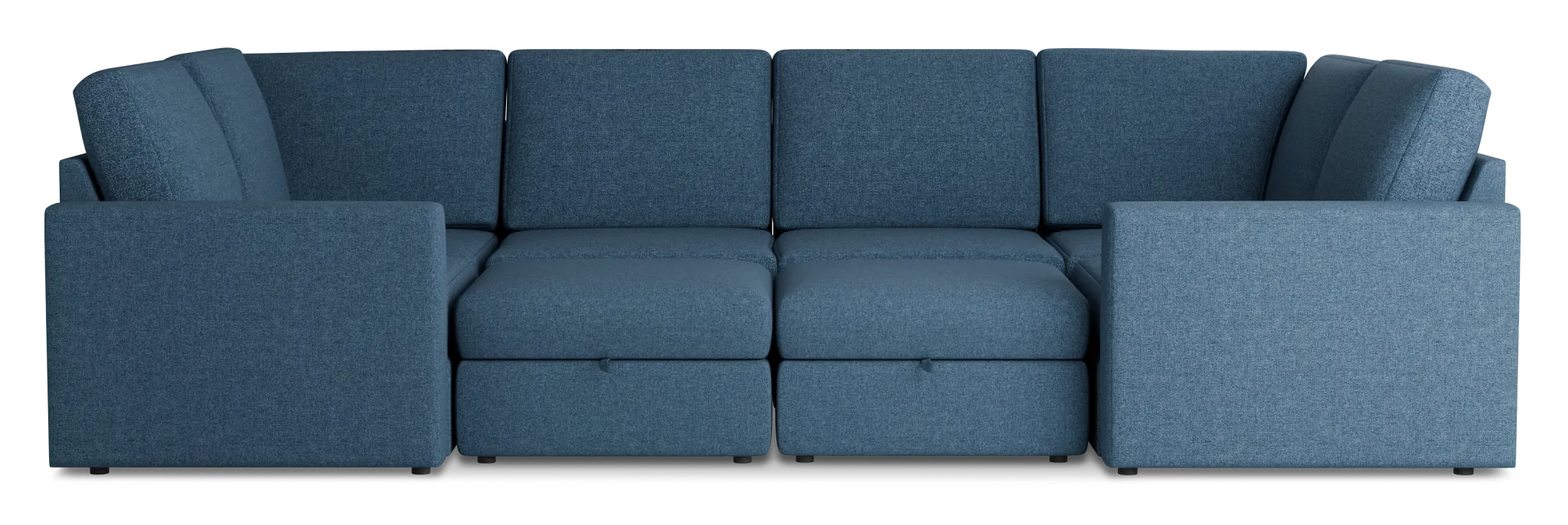 Citymod Blue Fabric 8-piece Pit Sectional