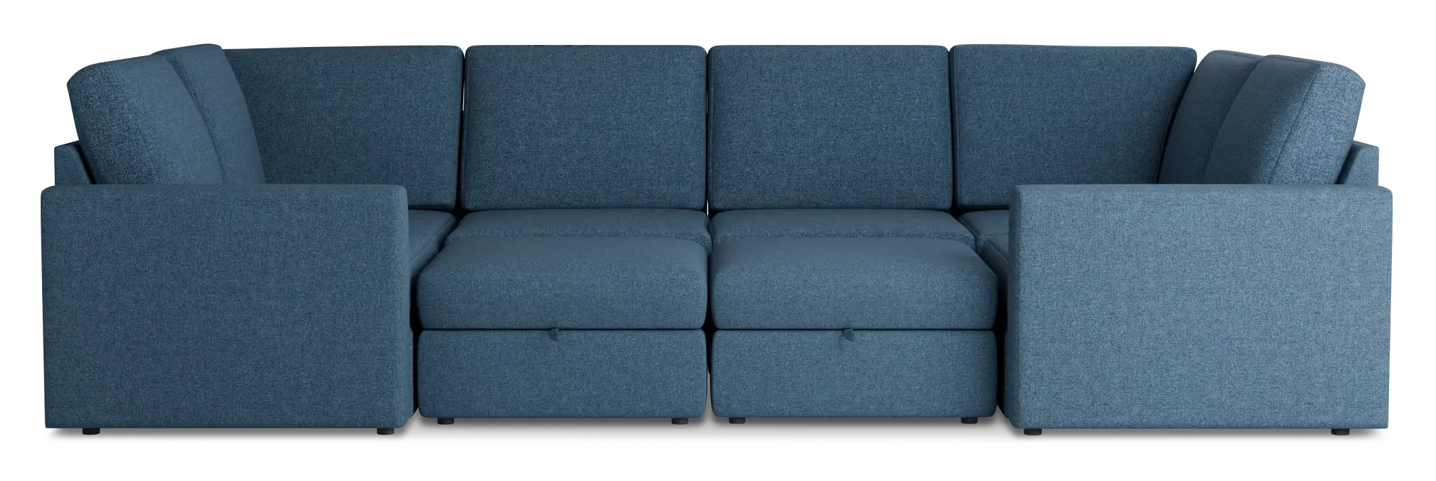 Citymod Blue Fabric 8-piece Pit Sectional Citymod Blue Fabric 8-piece Pit Sectional