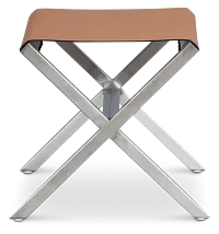 Haven Brown Chrome Stool