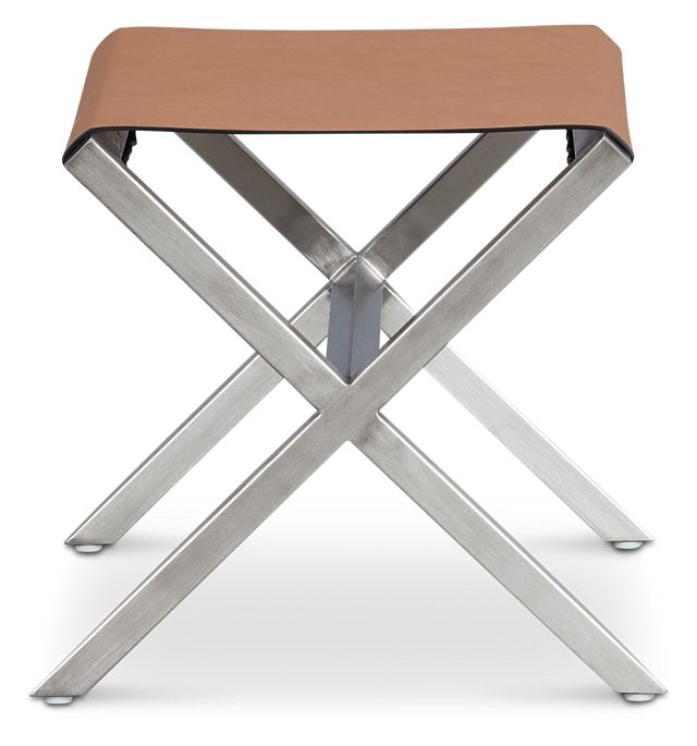 Haven Brown Chrome Stool