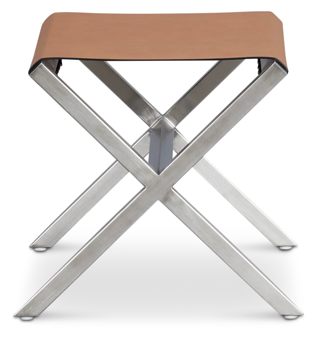 Haven Brown Chrome Stool