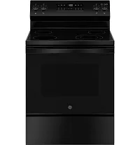 Ge 400 Series Black 30" Electric Range