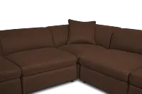 Aria Dark Brown Micro 8-piece Modular Sectional