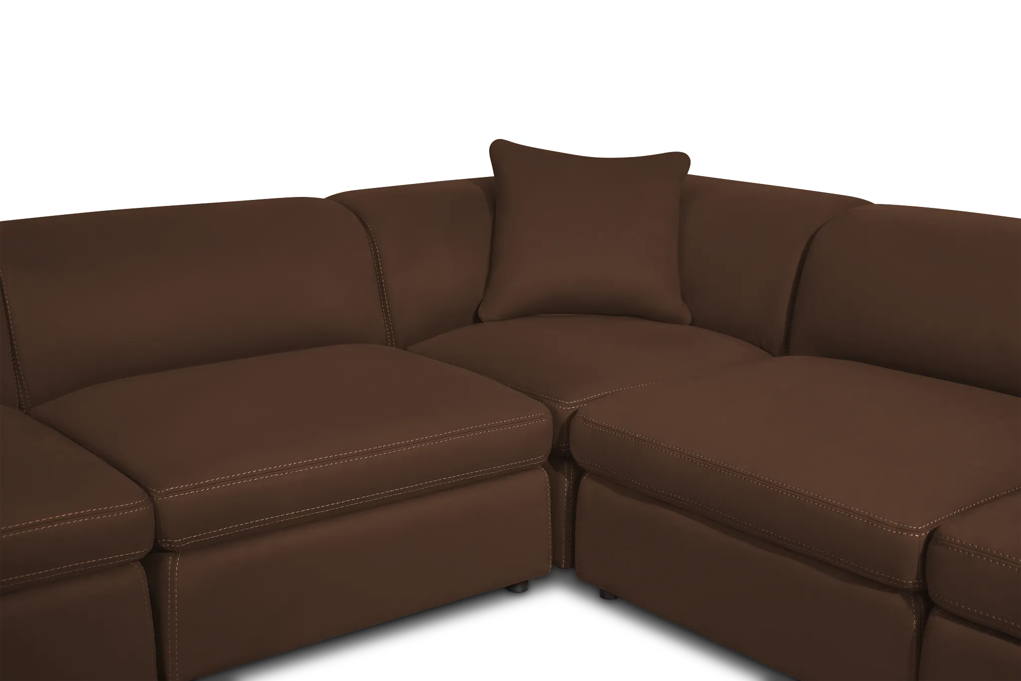 Aria Dark Brown Micro 8-piece Modular Sectional