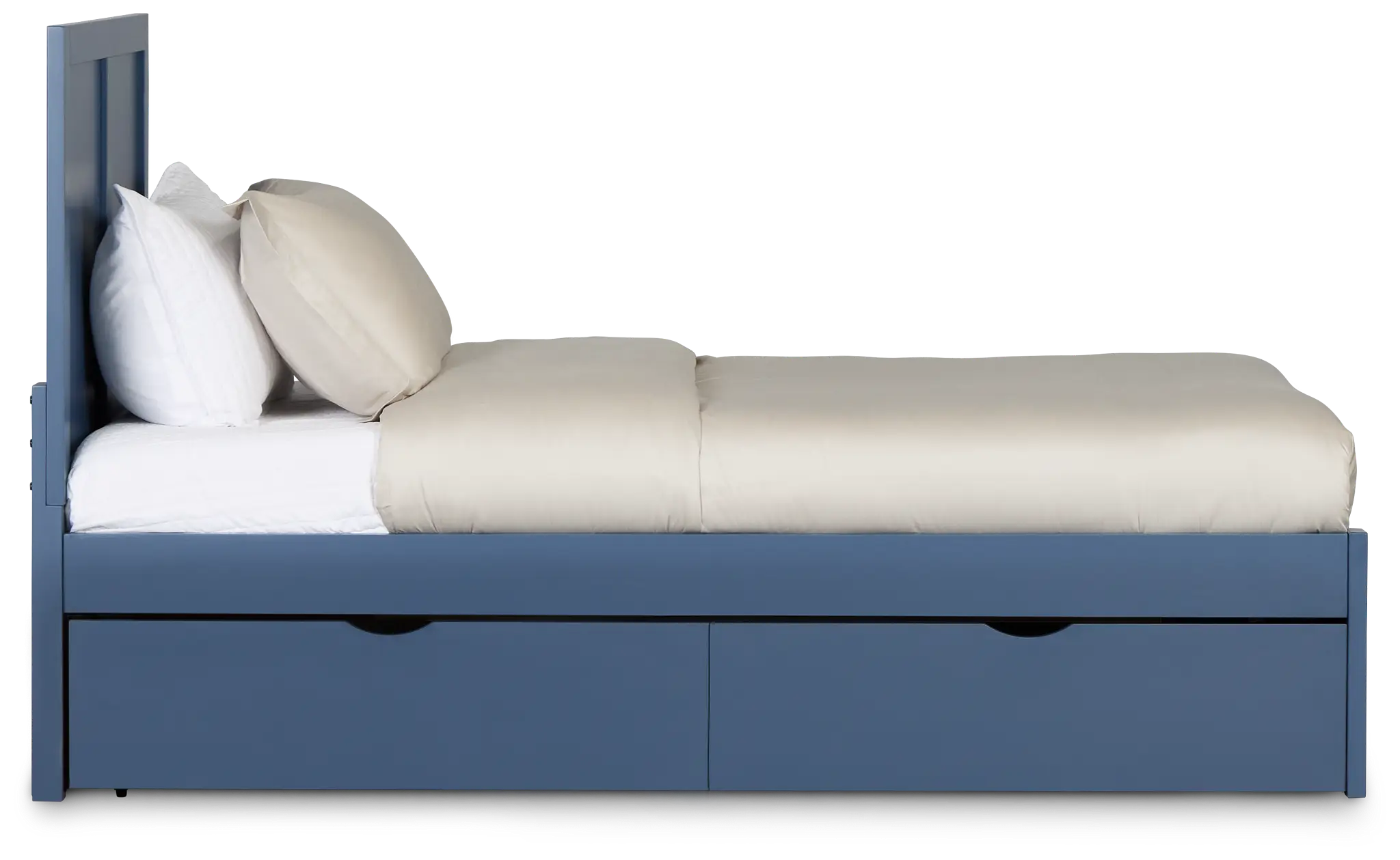 Charleston Dark Blue Panel Bed With 4 Storage Drawers Charleston Dark Blue Panel Bed With 4 Storage Drawers