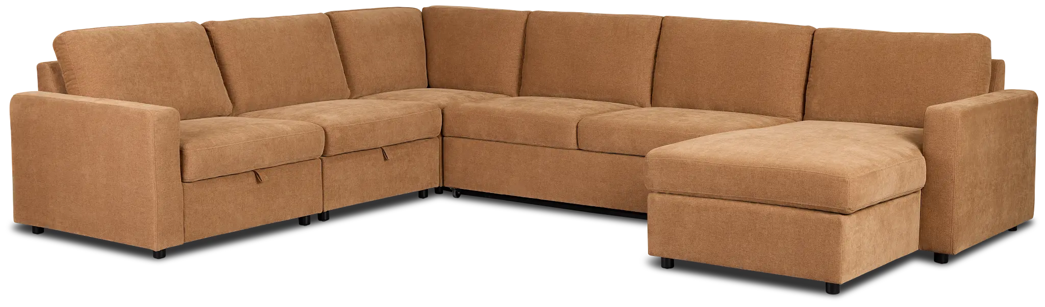Addie Brown Fabric Medium Right Chaise Storage Sleeper Sectional Addie Brown Fabric Medium Right Chaise Storage Sleeper Sectional