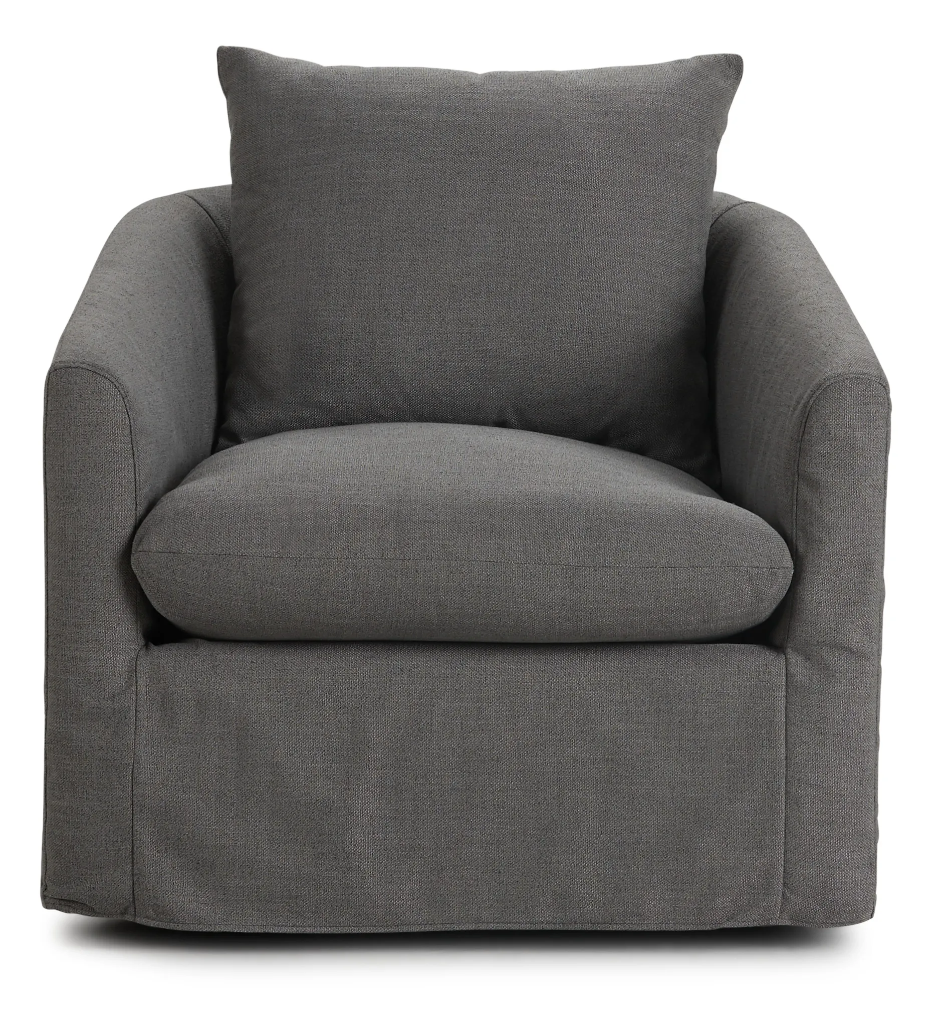 Willow Gray Fabric Swivel Chair