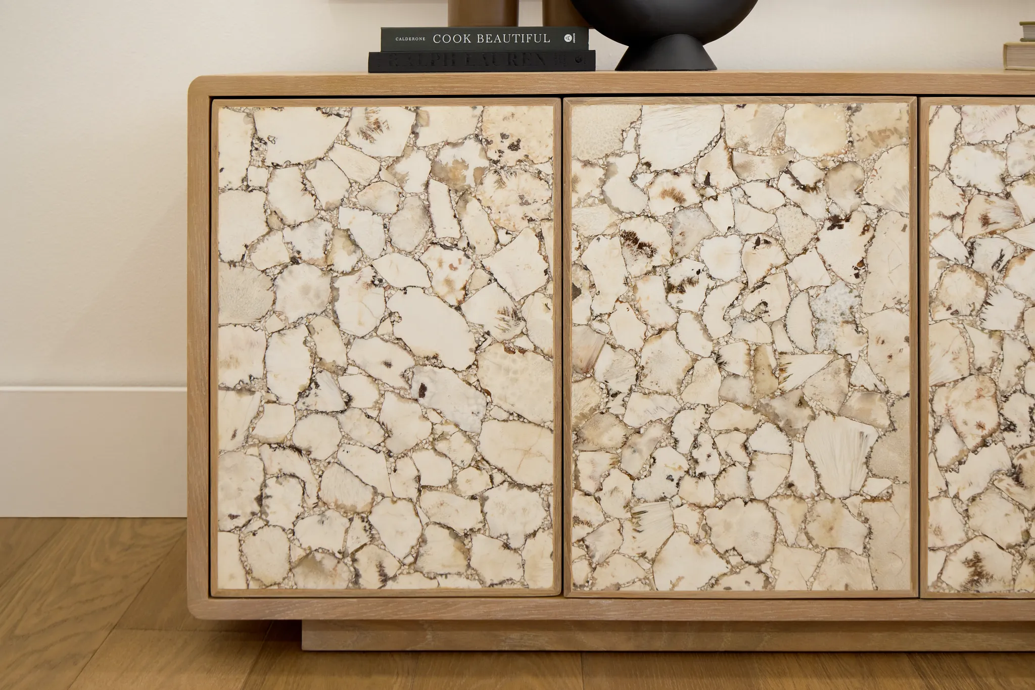 Sieni Light Tone Stone Credenza