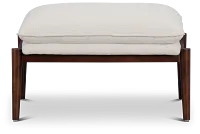 Leith Light Beige Fabric Accent Ottoman