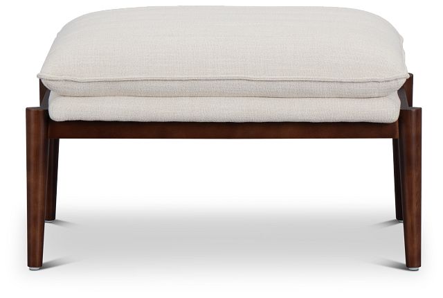 Leith Light Beige Fabric Accent Ottoman