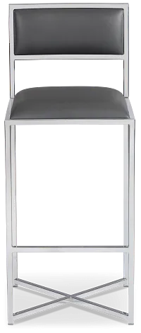 Amalfi Graystnl Steel 30" Upholstered Barstool