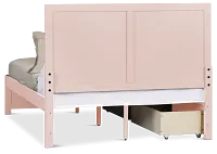 Charleston Pink Panel Bed With 2 Storage Drawers