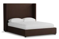 Captiva Elite Dark Brown 60" Upholstered Shelter Bed