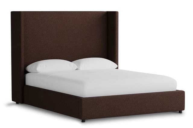 Captiva Elite Dark Brown 60" Upholstered Shelter Bed