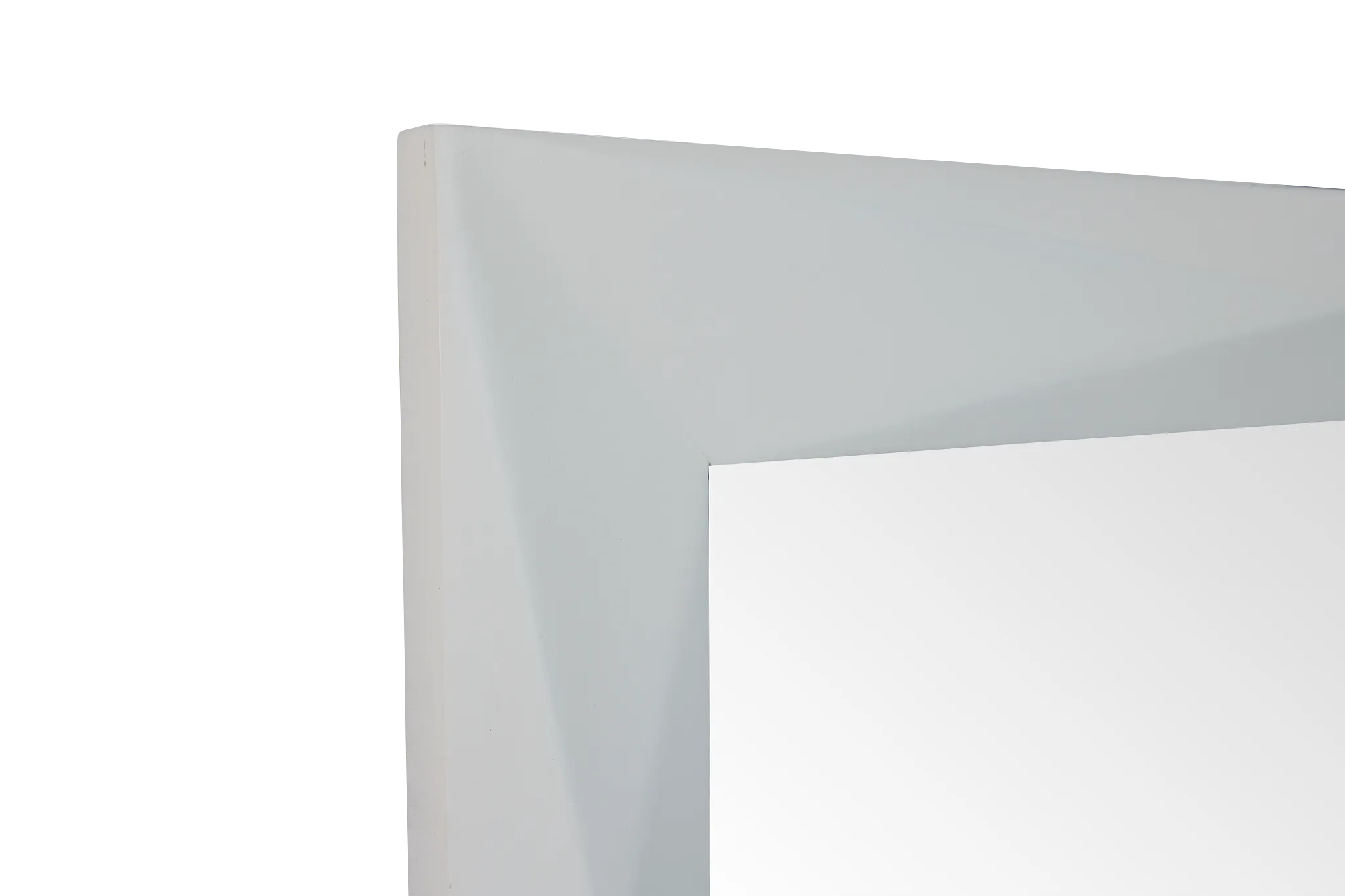 Rilen White Wood Floor Mirror