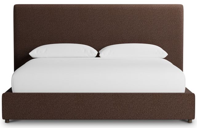 Grayton Elite Dark Brown 54" Upholstered Platform Bed