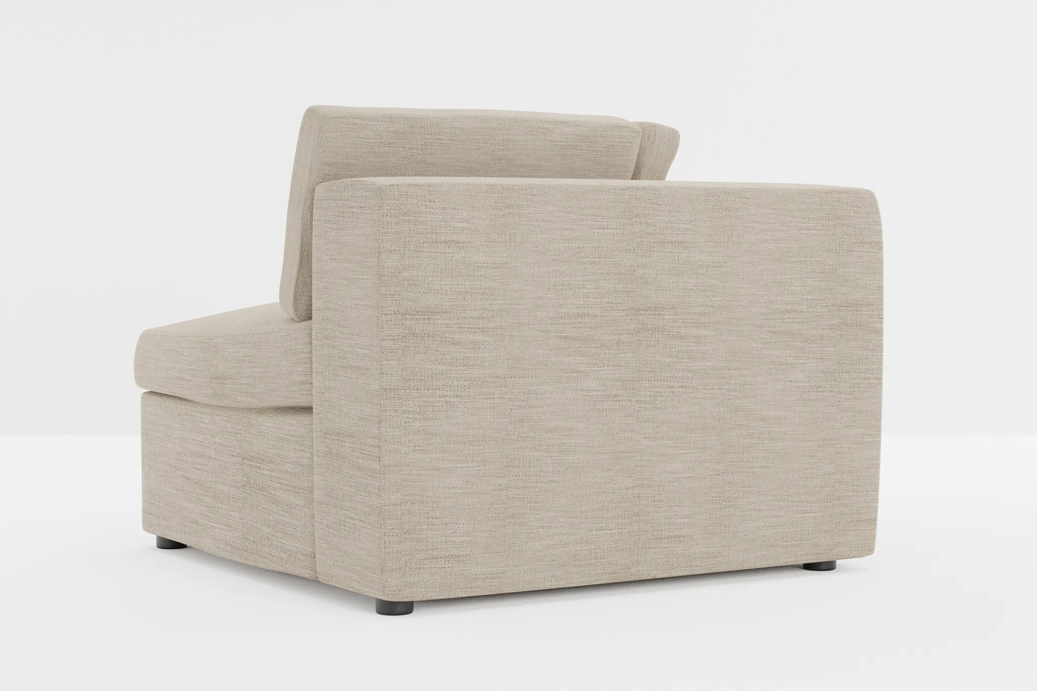 Destin Victory Taupe Fabric Corner Chair