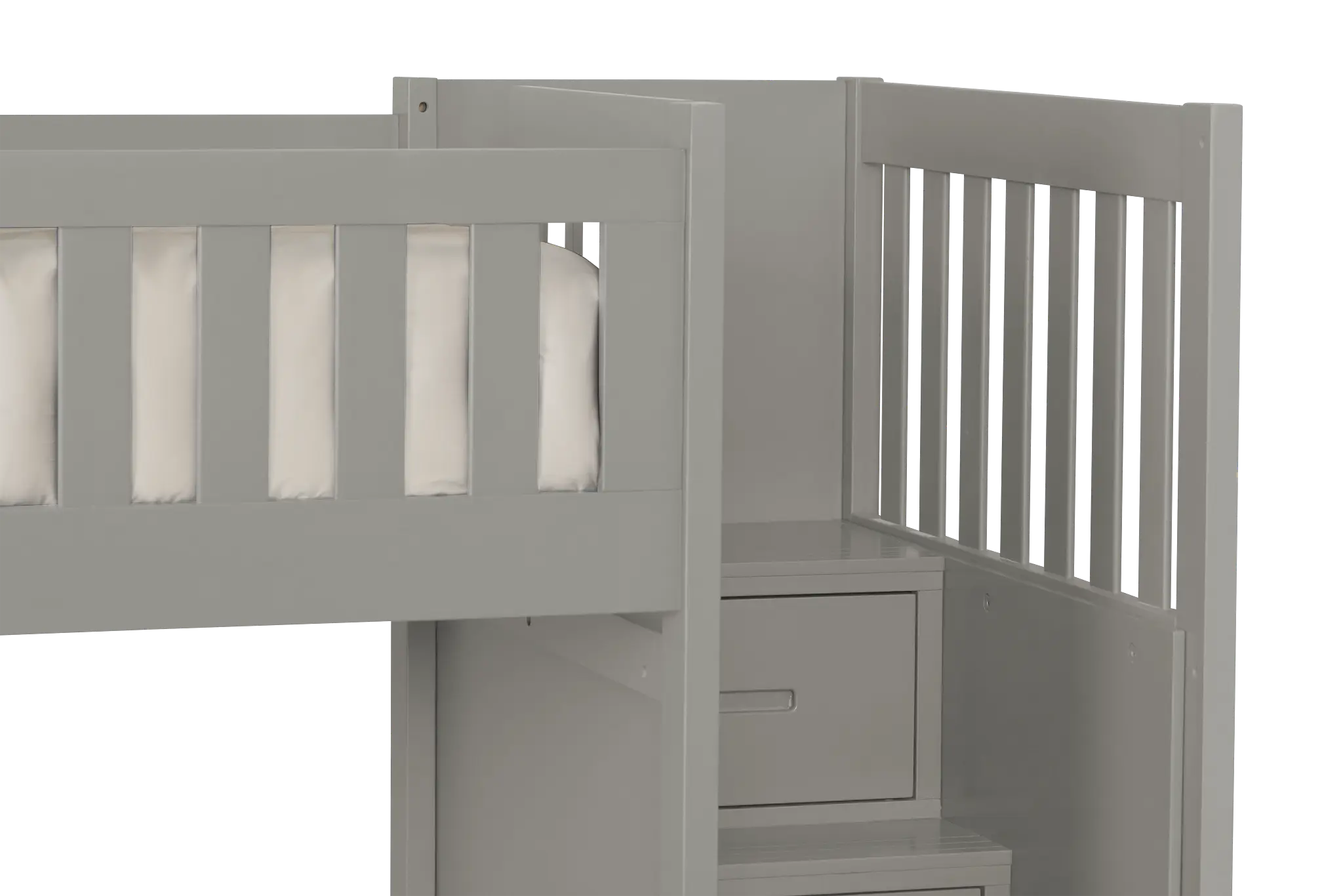 Charleston Gray Step Trundle Bunk Bed Charleston Gray Step Trundle Bunk Bed