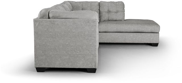 Falkirk Light Gray Micro Small Right Bumper Sectional (3)