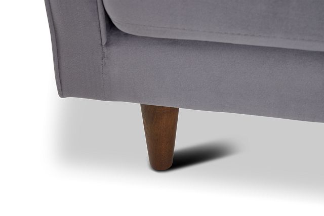 Luna Gray Velvet Sofa