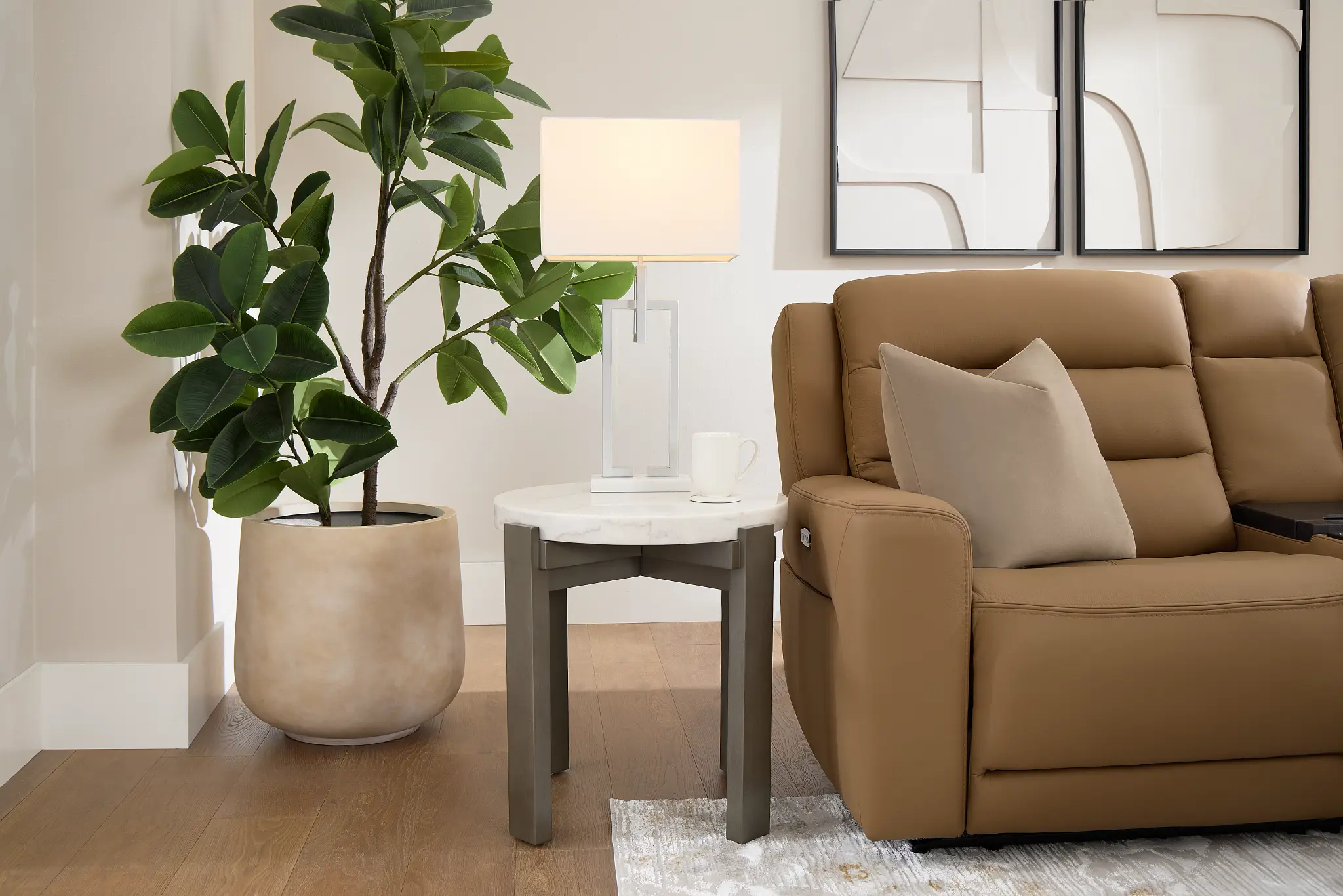Kaleb White Marble End Table Kaleb White Marble End Table