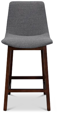 Hamilton Dark Gray Fabric 24" Upholstered Barstool