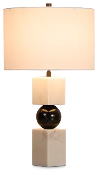 Ellendale White Marble Table Lamp