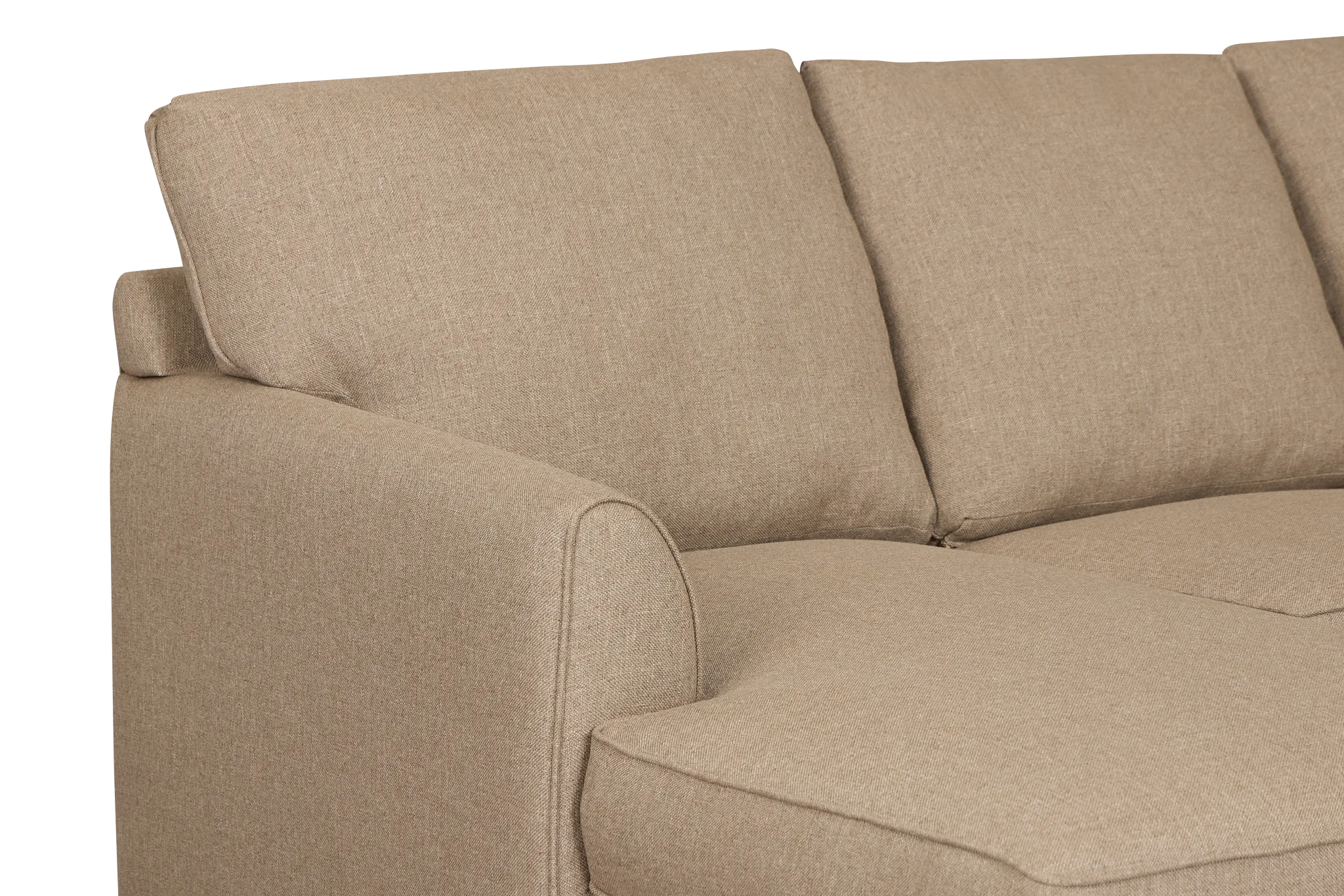 Tate Brown Fabric Large Left Chaise Sectional