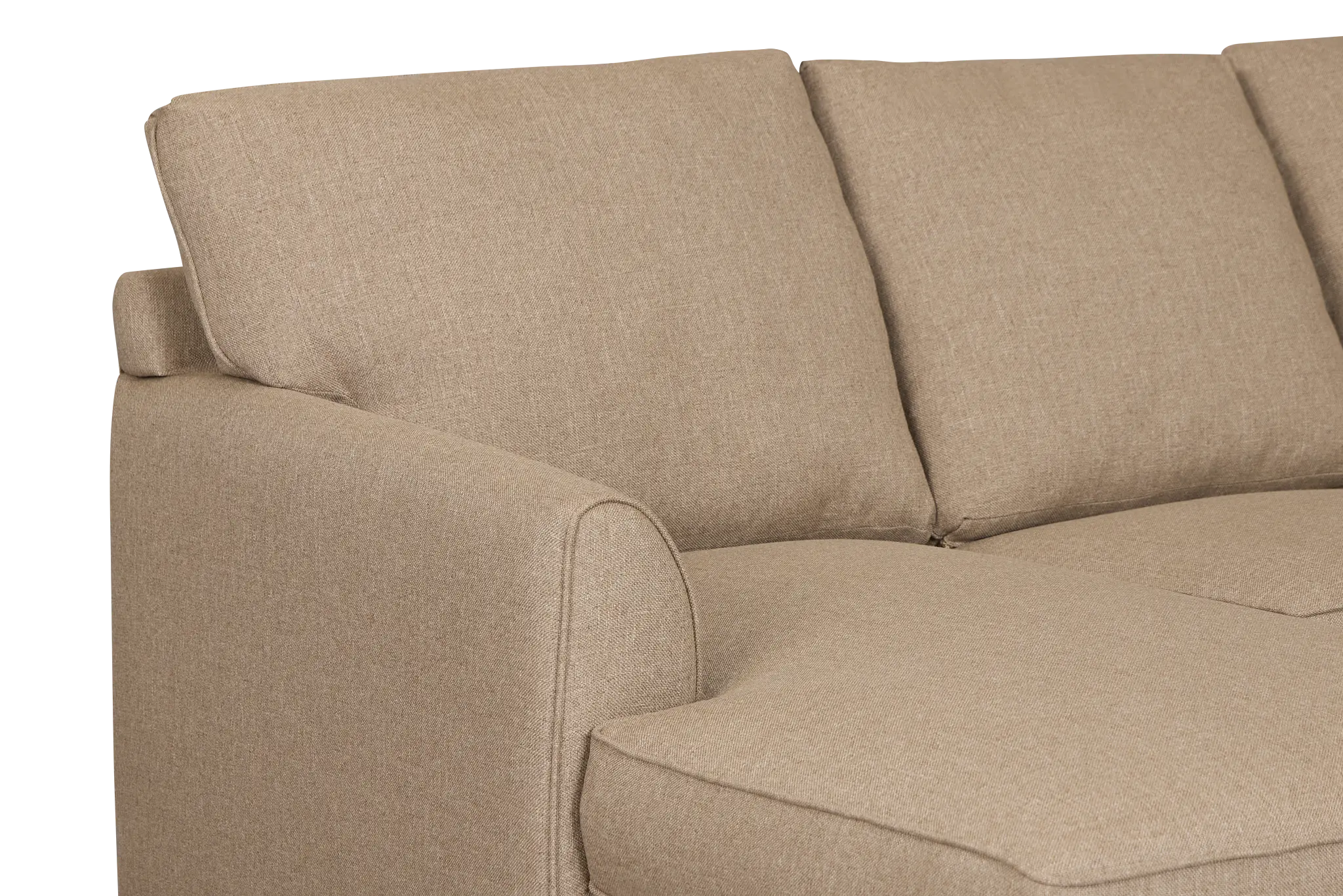 Tate Brown Fabric Large Left Chaise Sectional Tate Brown Fabric Large Left Chaise Sectional