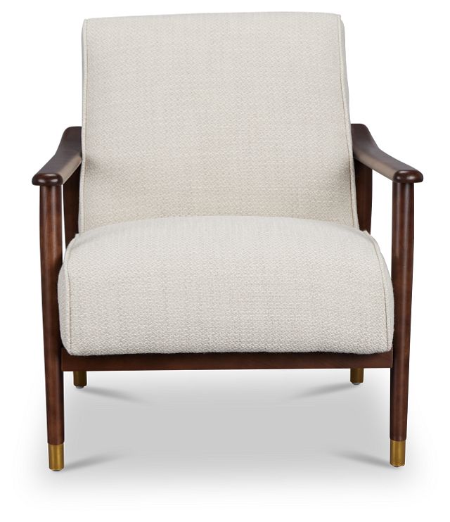 Julian Dark Beige Fabric Accent Chair