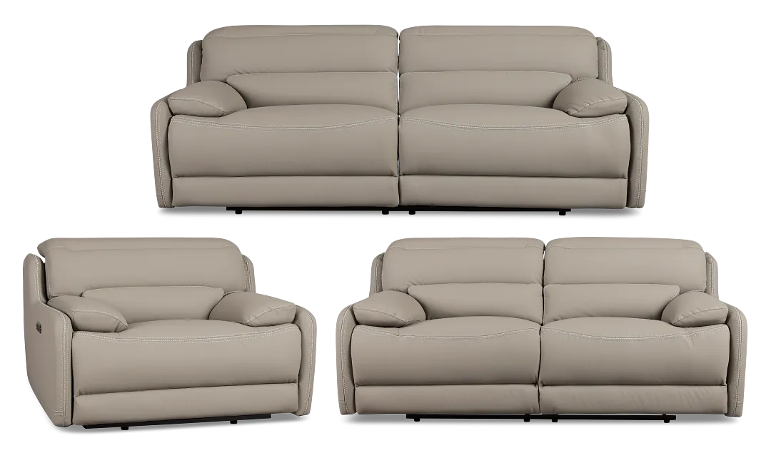 Jett Gray Micro Power Reclining Living Room