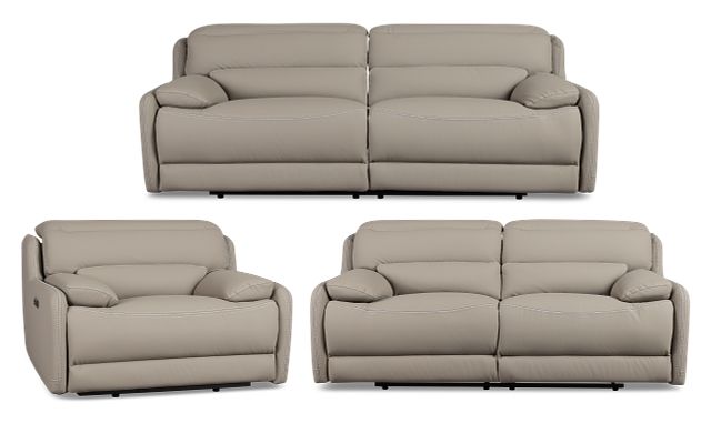 Jett Gray Micro Power Reclining Living Room