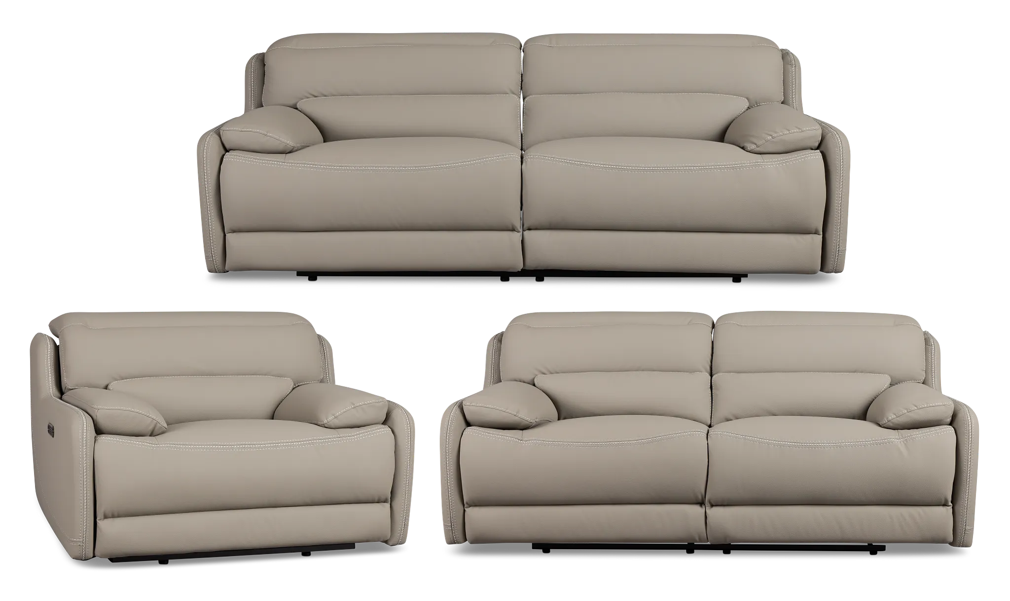 Jett Gray Micro Power Reclining Living Room