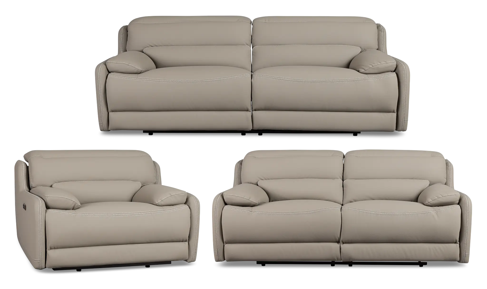 Jett Gray Micro Power Reclining Living Room Jett Gray Micro Power Reclining Living Room