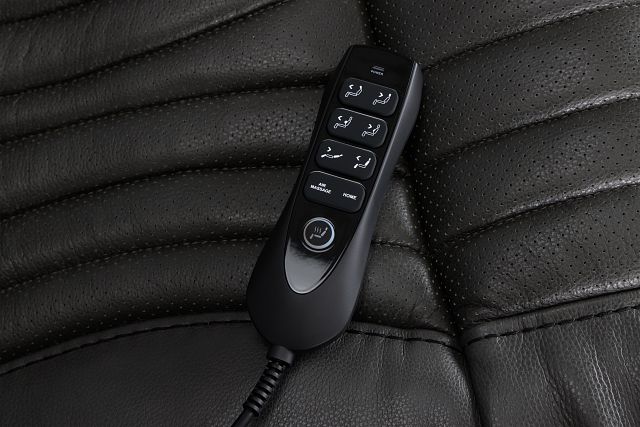 Nova Dark Gray Lthr/vinyl Power Recliner W/ Massage