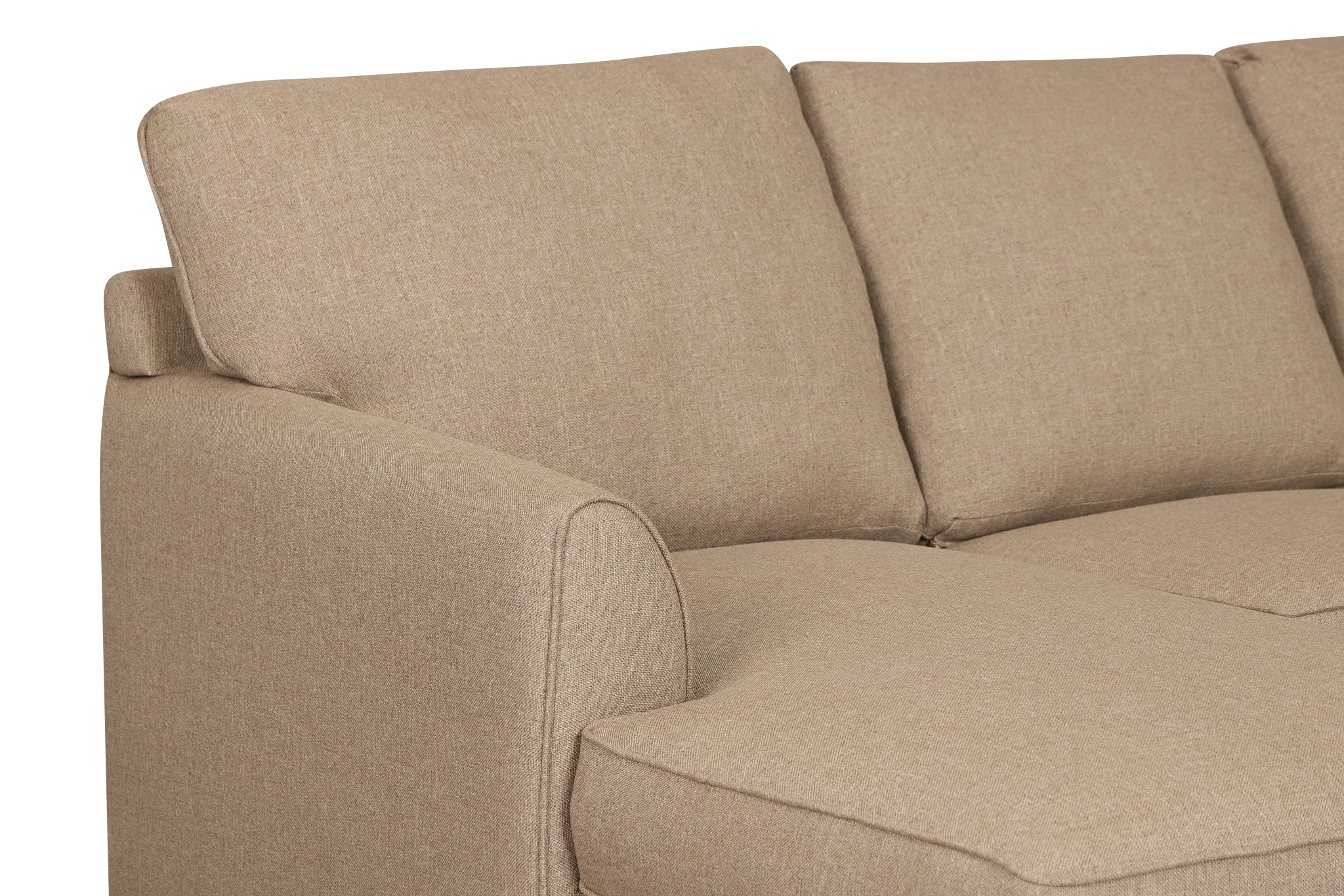 Tate Brown Fabric Left Chaise Sectional
