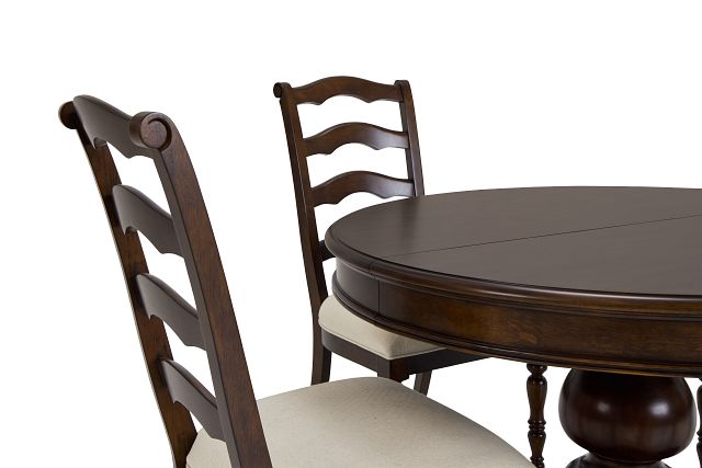 Savannah Dark Tone Round Table & 4 Chairs