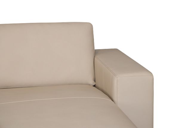 Kellan Ivory Leather Small Right Chaise Sectional