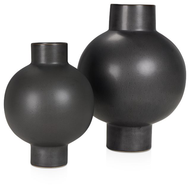 Doni Black Large Vase