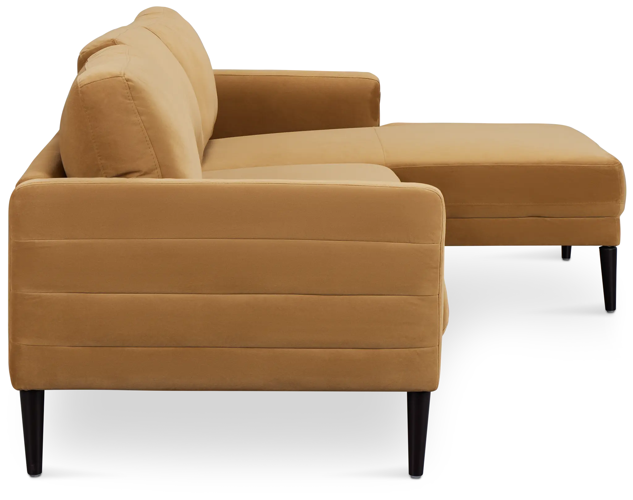 Nala Light Brown Velvet Right Chaise Sectional Nala Light Brown Velvet Right Chaise Sectional